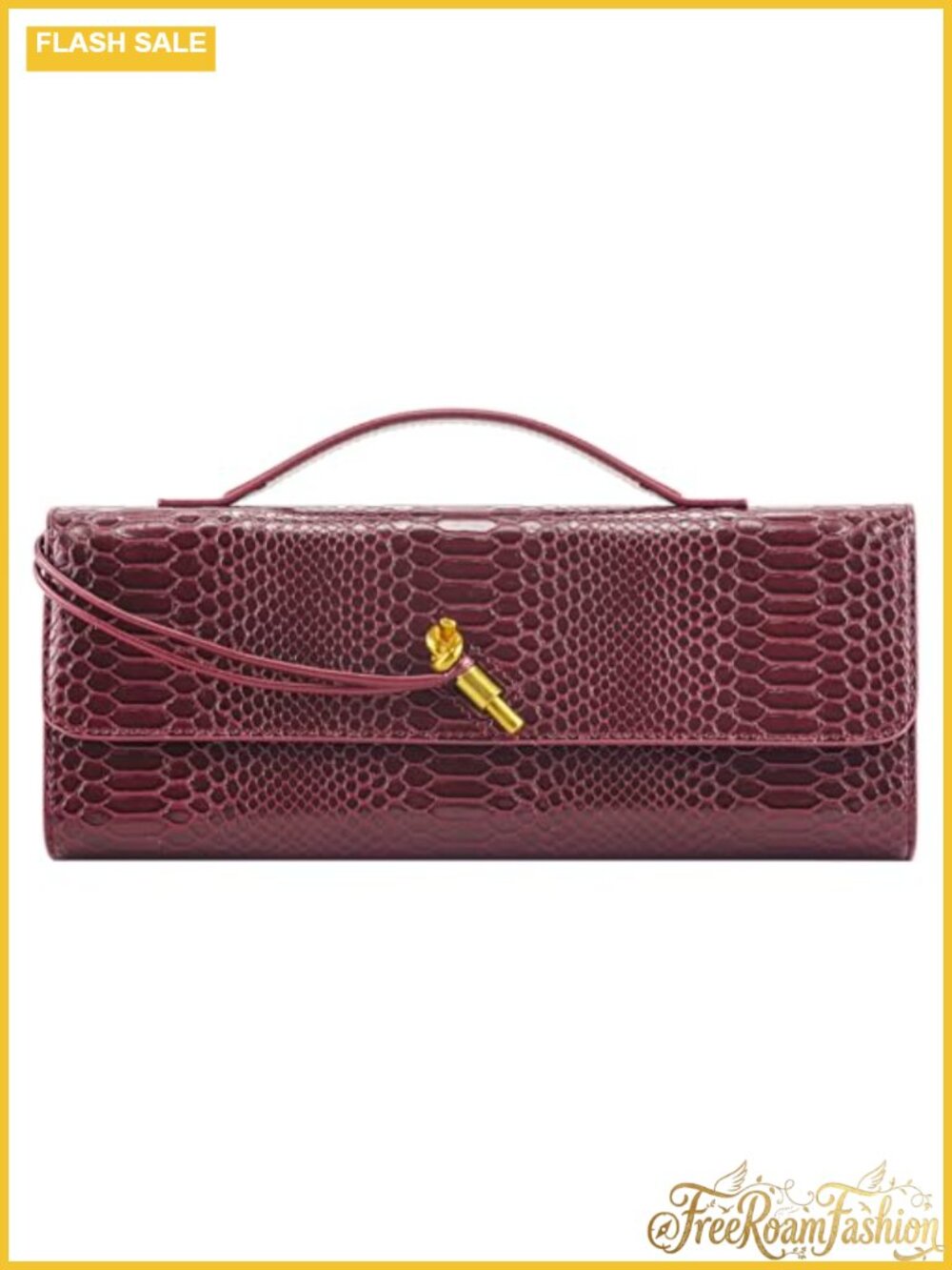 PU Leather Evening Clutch Satchel with Adjustable Shoulder Strap